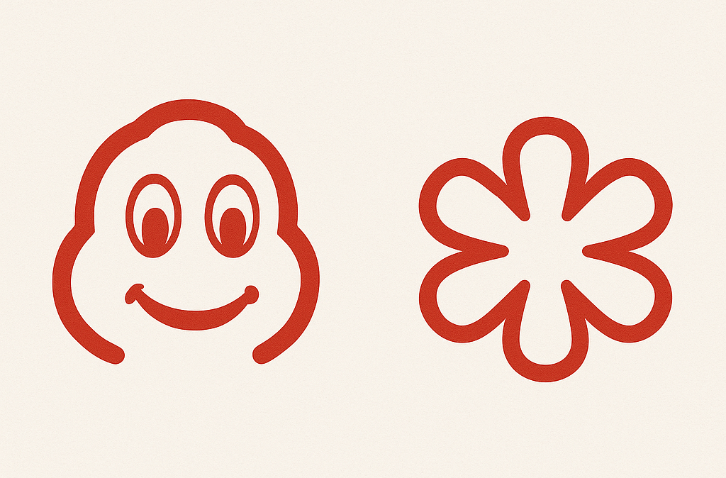 bib gourmand and michelin star logos